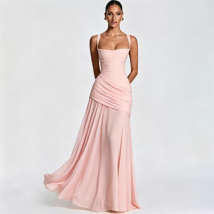 Valentina Square-Neck Maxi Dress