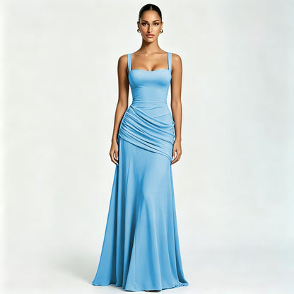 Valentina Square-Neck Maxi Dress