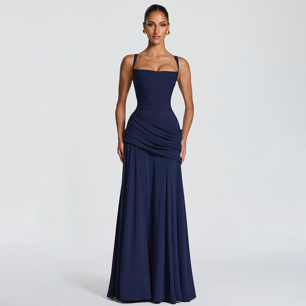 Valentina Square-Neck Maxi Dress