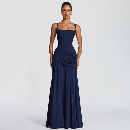 Valentina Square-Neck Maxi Dress