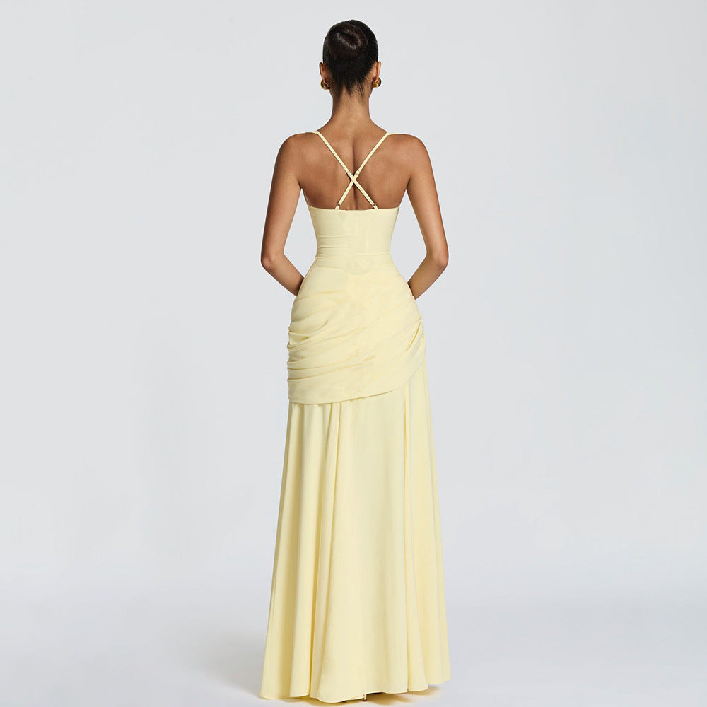 Valentina Square-Neck Maxi Dress