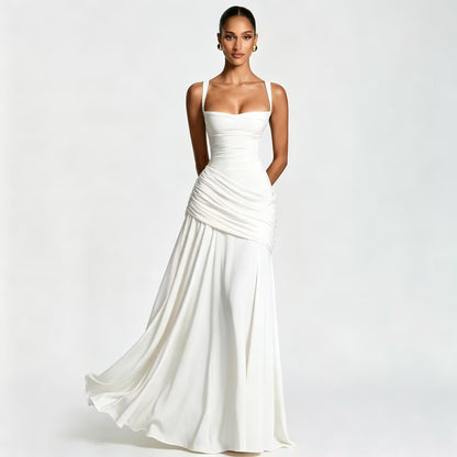 Valentina Square-Neck Maxi Dress