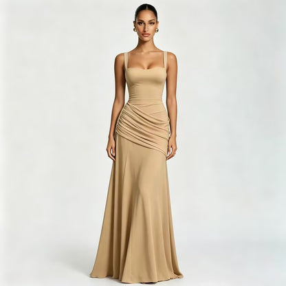 Valentina Square-Neck Maxi Dress